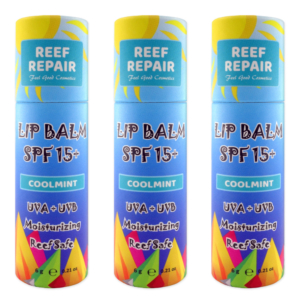 Reef Safe Lip Balm, Coolmint 6g – SPF 15+ (3 pack)
