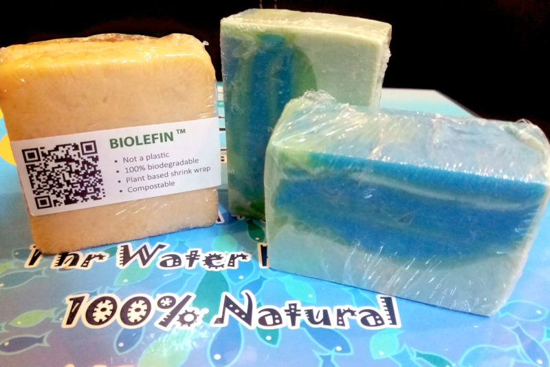 Biolefin wrapped Reef Repair ocean safe soap and shampoo bar
