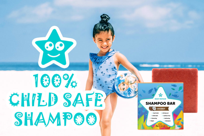 Child Safe Shampoo Bar Coconut Scented Reef Safe Shampoo by Reef Repair Hair Care