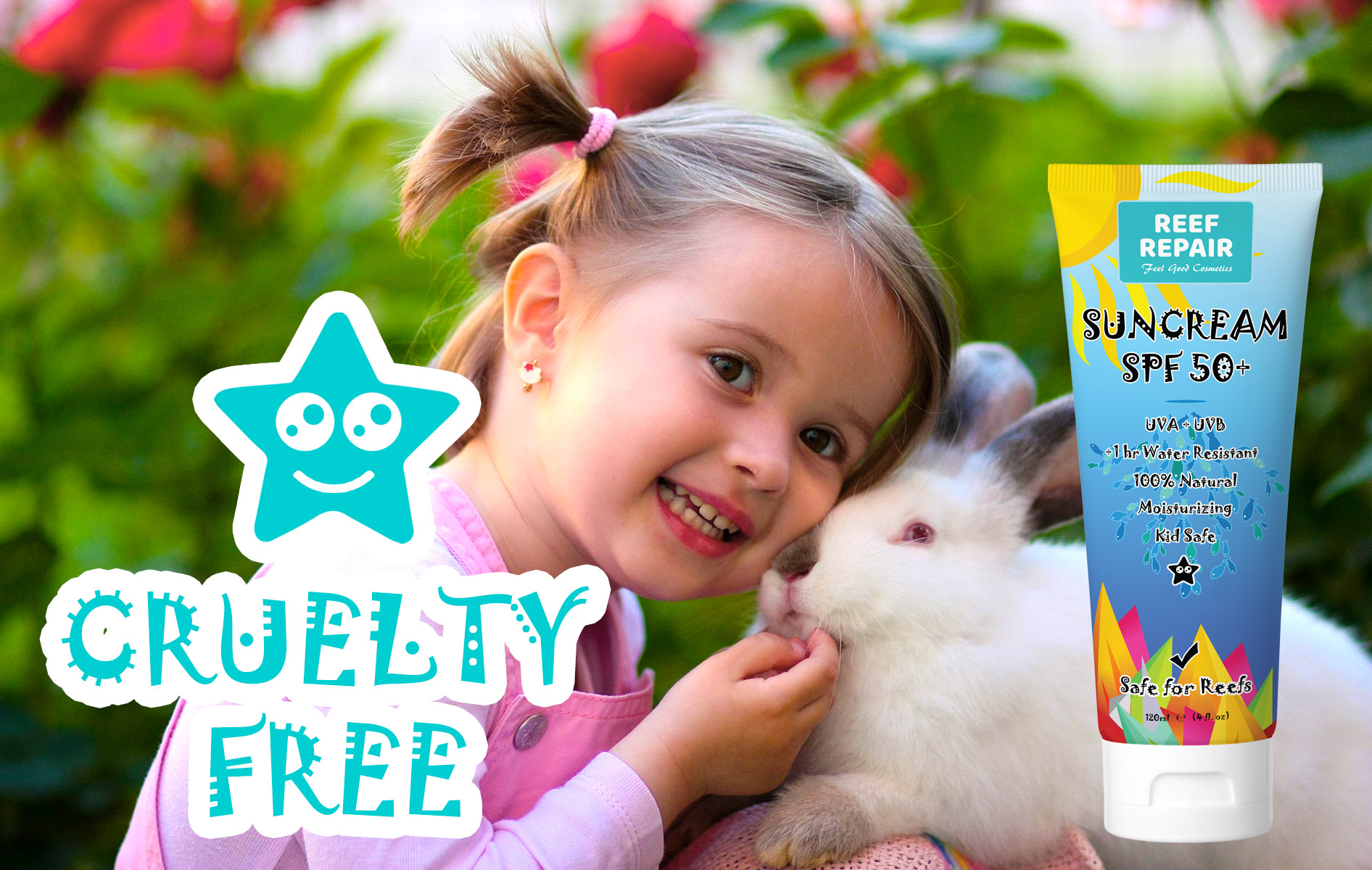 Cruelty Free Reef Safe Sunscreen For Kids Spf 50 By Reef Repair Sun Care 120ml