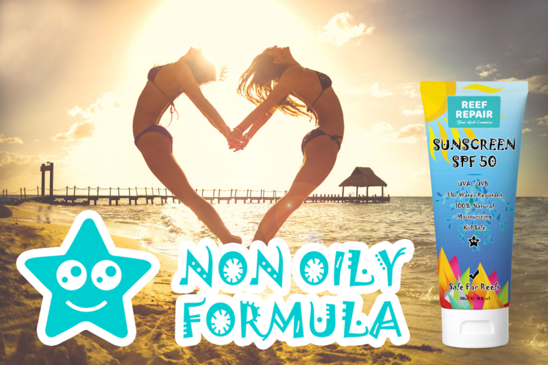 Non Oily Reef Safe Sunscreen SPF 50 Water Resistant Non Sticky By Reef Repair Sun Care 120ml