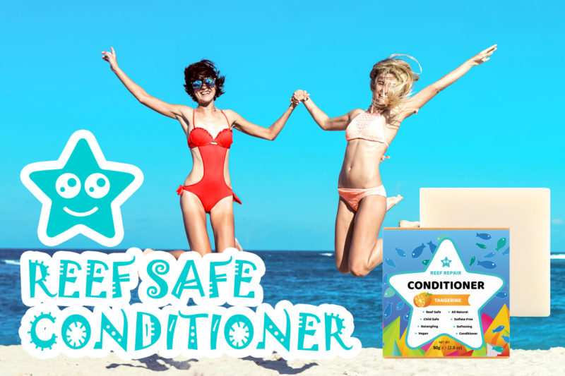 Reef Safe Conditioner Bar Tangerine Scented Reef Repair Hair Care