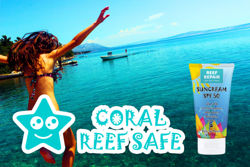 Coral Reef Safe Sunscreen SPF 50 Broad Spectrum Protection By Reef Repair 50ml