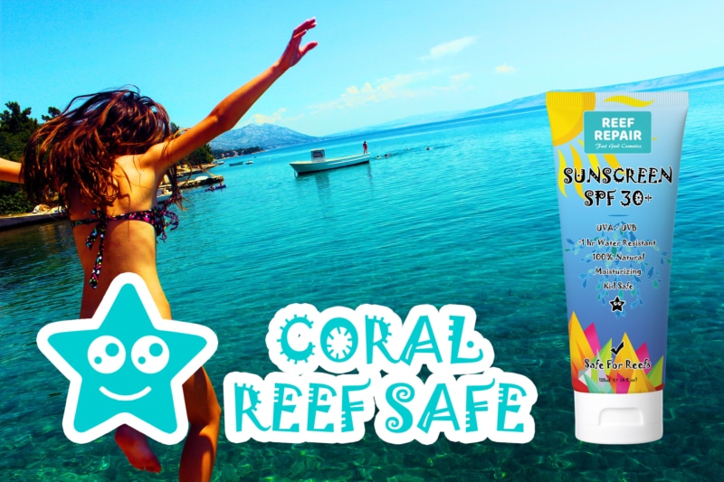 Coral Reef Safe Sunscreen SPF 30+ Broad Spectrum Protection By Reef Repair 120ml